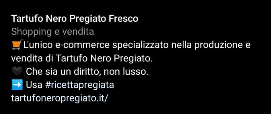 Bio di instagram