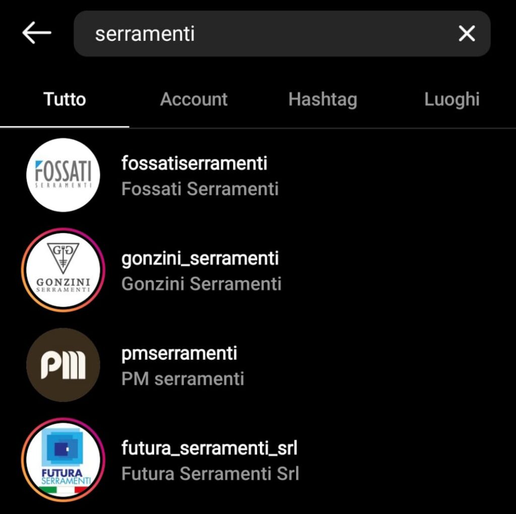 parole chiave ottimizzazione bio di instagram
